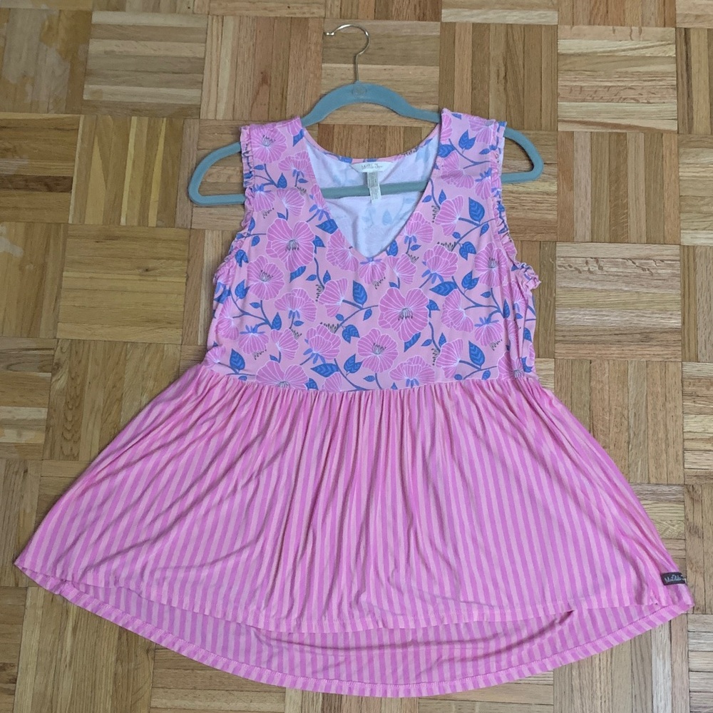 Matilda Jane - Women’s Size Small Pink Floral Sleeveless Top